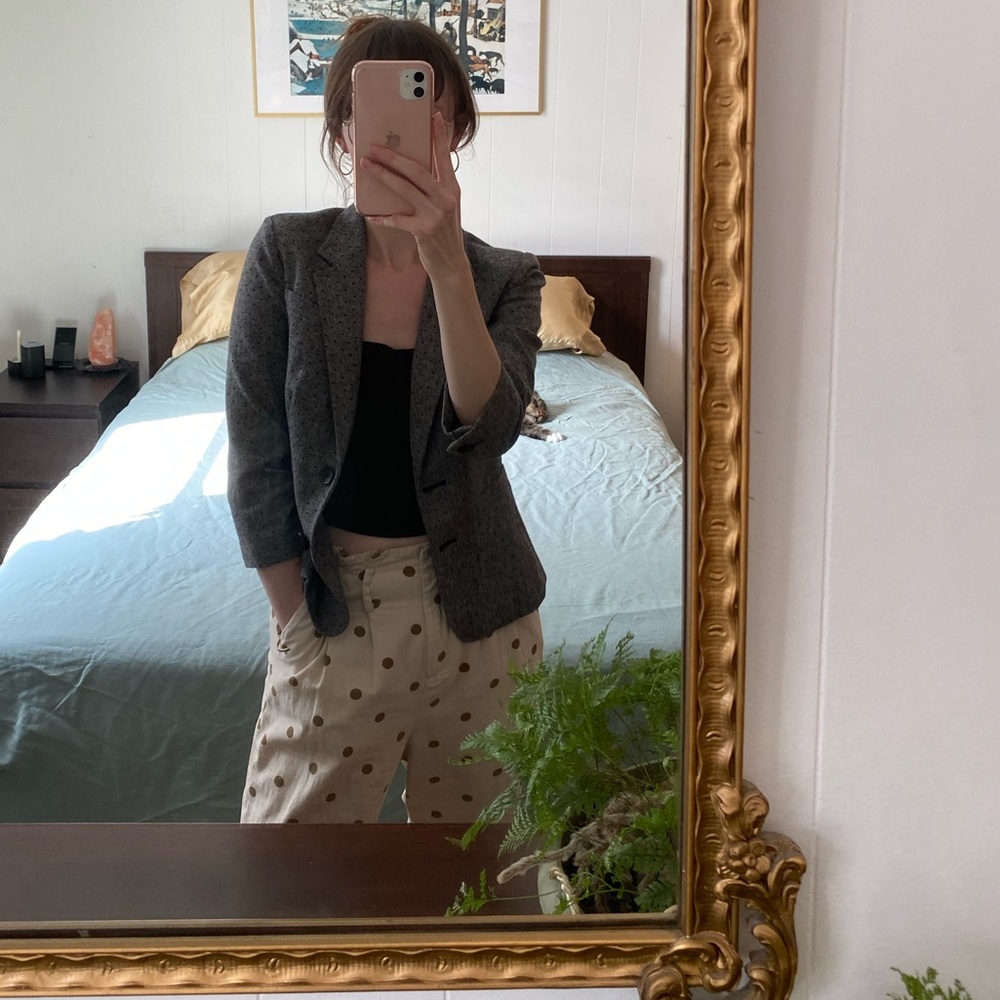 Banana Republic Wool Polka Dot Blazer